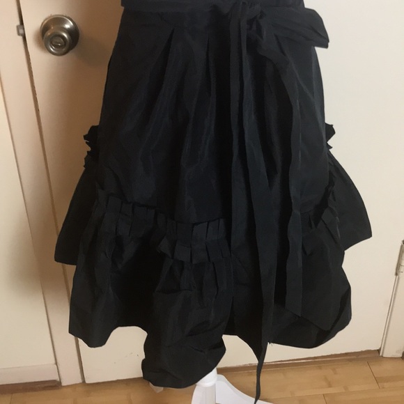 BCBG Max Azria Black Ruffle Halter Dress Size 8 - Picture 4 of 8